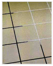 Grout is restored to original condition
